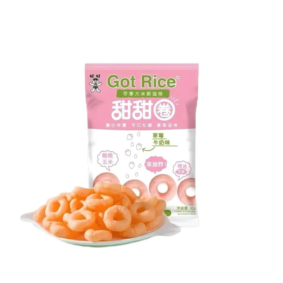 Want Want Donuts (Erdbeermilchgeschmack) 40G