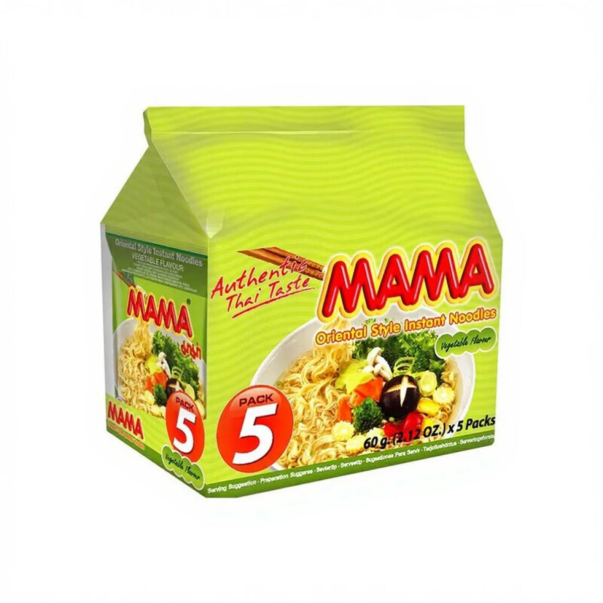 MAMA Instantnudeln Gemüse 5 x 60 g Gemüse 5 Packungen