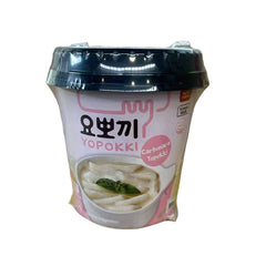 YOUNG POONG Yopokki Gebratener Reiskuchen mit Sahne-Speck-Geschmack, 120 g