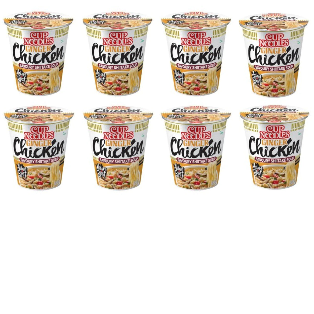 Nissin Instant Nudel Cup Ingwer-Hähnchen 8 x 63g