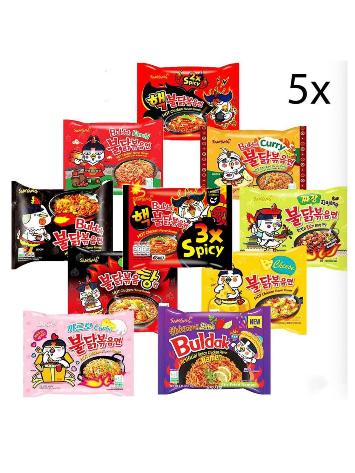 Samyang Ramen Hot Chicken Mega Box + 4 Einweg Bambusstäbchen gratis