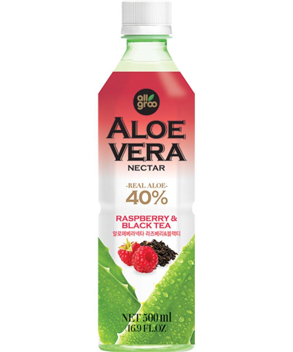 ALLGROO Aloe Vera Nektar Schwarztee-Himbeere 500 ml