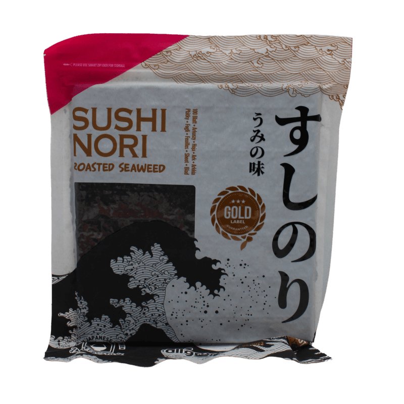 Allgroo Gerösteter Nori-Seetang, Gold, hables Blatt 125 g