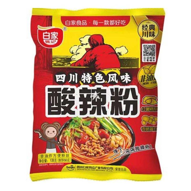 Baijia Instant Glasnudeln Sauer Scharf 105 g