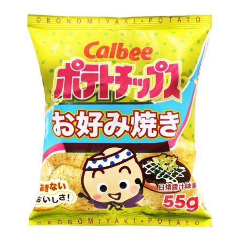 Calbee Kartoffelchips - KARTOFFELCHIPS OKONMIYAKI, 55 g