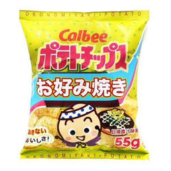 Calbee Kartoffelchips - KARTOFFELCHIPS OKONMIYAKI, 55 g