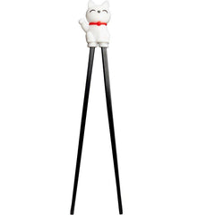 Chopsticks with Rubber Helper Cat 20 cm Black