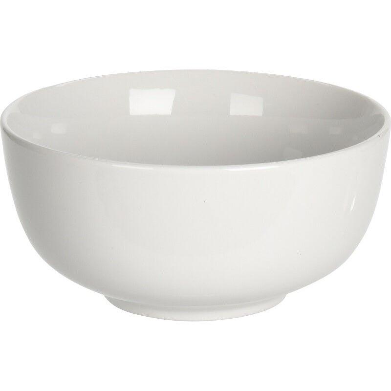 Dish Porcelain Bowl White Soup Bowl White Easy for Wash Simple Style DIA 15 cmxH 7 cm