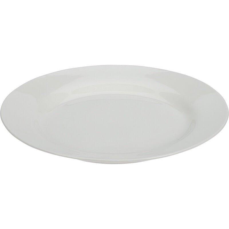Dish Porcelain Plate White Salad Plate White Easy for Wash Simple Style DIA 22 cm