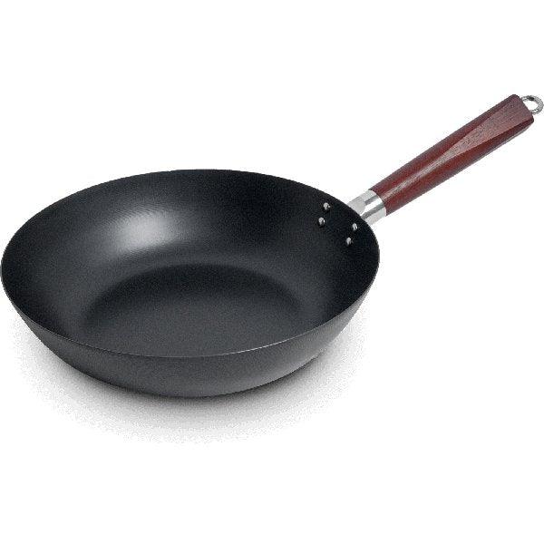 EMRO Wokpfanne aus Kohlenstoffstahl Ø30 cm mit Holzgriff 1 ST