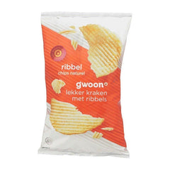 Gwoon Ribbed Chips Natural 250 g