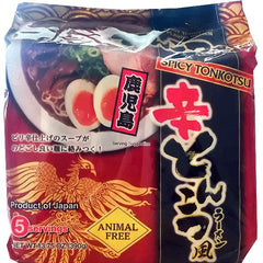 HIGASHIMARU Kagoshima Kara Scharf Tonkotu-fu Ramen, Animal Free 5 x 78,5 g
