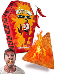 Hot Chip Challenge - The One Chip Challenge mit einem Tortilla Chip gewürzt mit Carolina Reaper