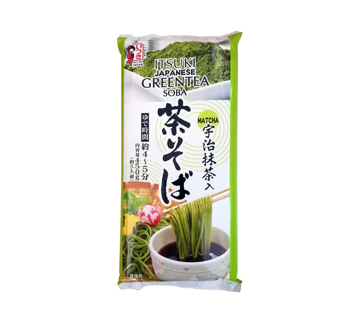 Itsuki Soba Green Tea Match Noodle 450 g