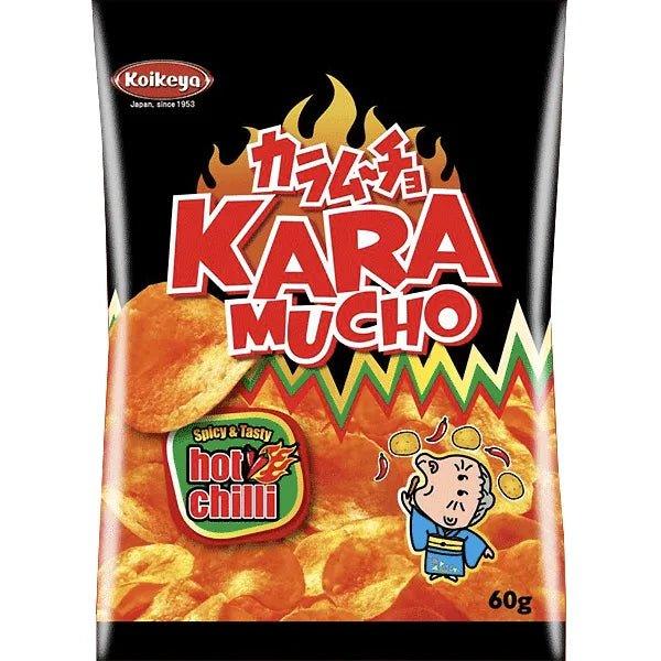Koikeya Karamucho Kartoffelchips Scharfer Chili-Geschmack 60 g