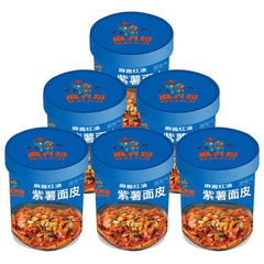 MaLiuJi Instant Nudeln, lila Kartoffelnudeln mit Sesamsauce und rotem Öl 134 g