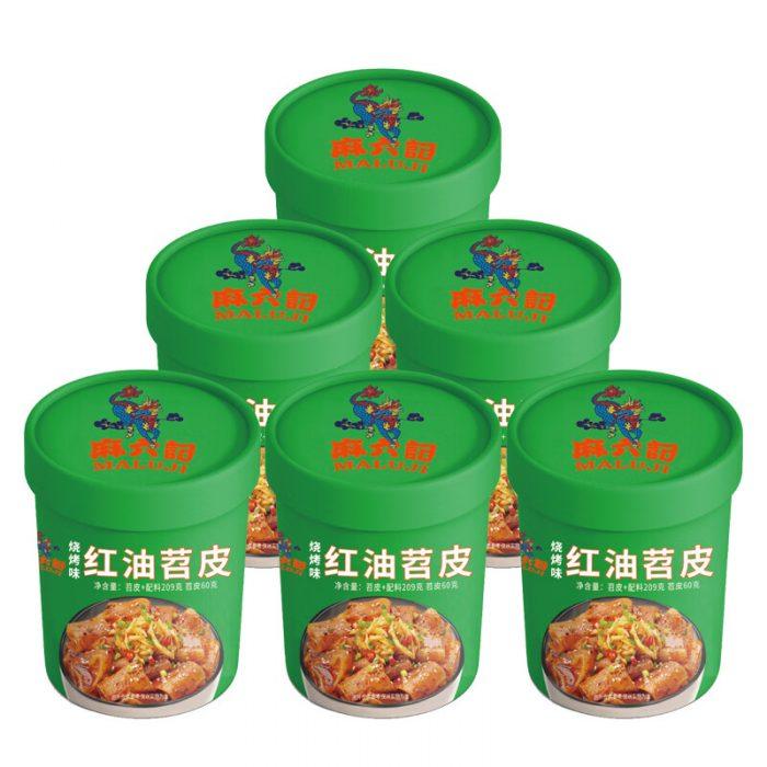 MaLiuJi Instant Süßkartoffelnudeln mit rotem Öl, Barbecue-Geschmack 209 g