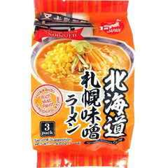 MHD:02.11.2023 Igarashi Seimen Hokkaido Sapporo Miso Ramen 3 Portionen, Tierfrei 324 g