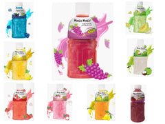 Mogu Mogu SAFT FRUCHTGESCHMACK Johannisbeere,Ananas,Erdbeer ,Trauben,Kokosnuss, Lychee, Mango,Melonen, Raspberry ERFRISCHUNGSGET