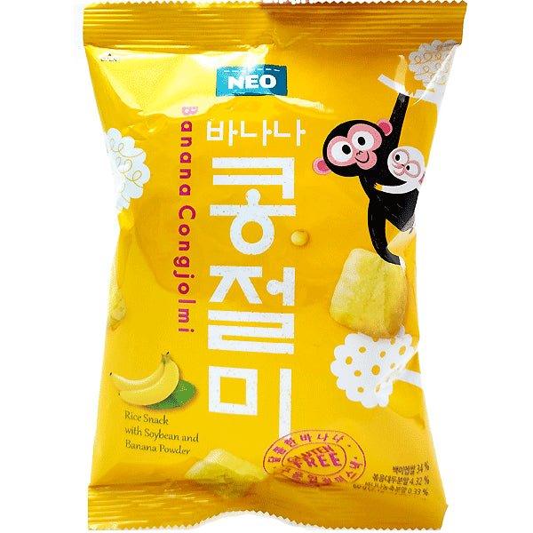 NEO Samjin Kongjeolmi Banane, Reissnack in geröstetem Sojapulver mit Bananengeschmack glutenfrei 60 g