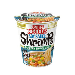 Nissin Becher Nudeln, Sojasauce Shrimps, Pfeffer Shoyu Suppe 63 g