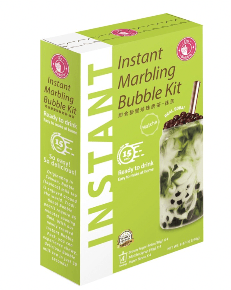 O'S BUBBLE INSTANT BOBA MATCHA 240 g Boba kit Bubble Tea