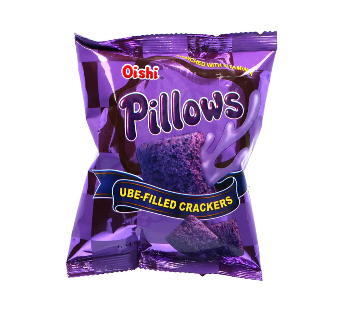 Oishi Pillows Ube-Filled Crackers 38 g