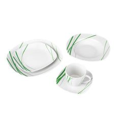 Porcelain Tableware 6 Persons 30-piece Square
