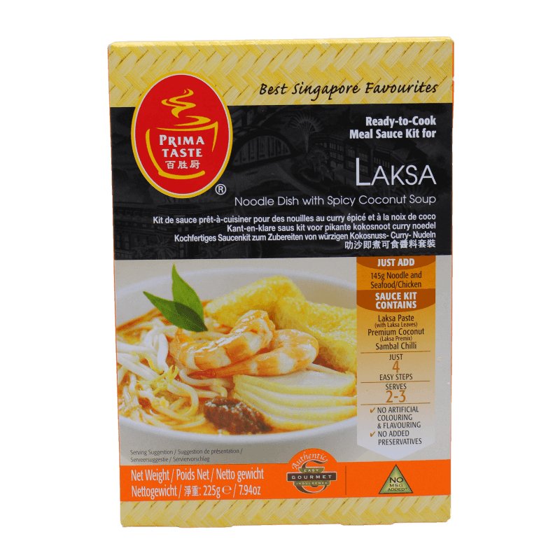 Prima Taste Laksa Kokosnuss-Curry-Nudeln Sauce 225 g