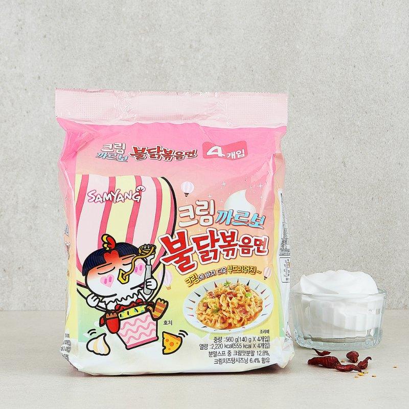 MHD:10.01.2024 Samyang Buldak Cream Carbonara 560 g (140 g x 4)