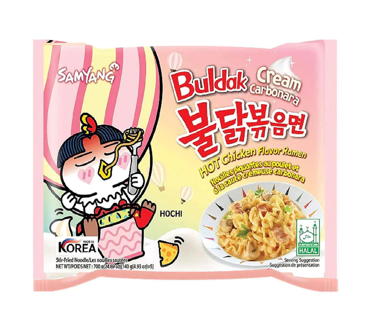 MHD:10.01.2024 Samyang Buldak Cream Carbonara Hot Chicken Ramen 140 g