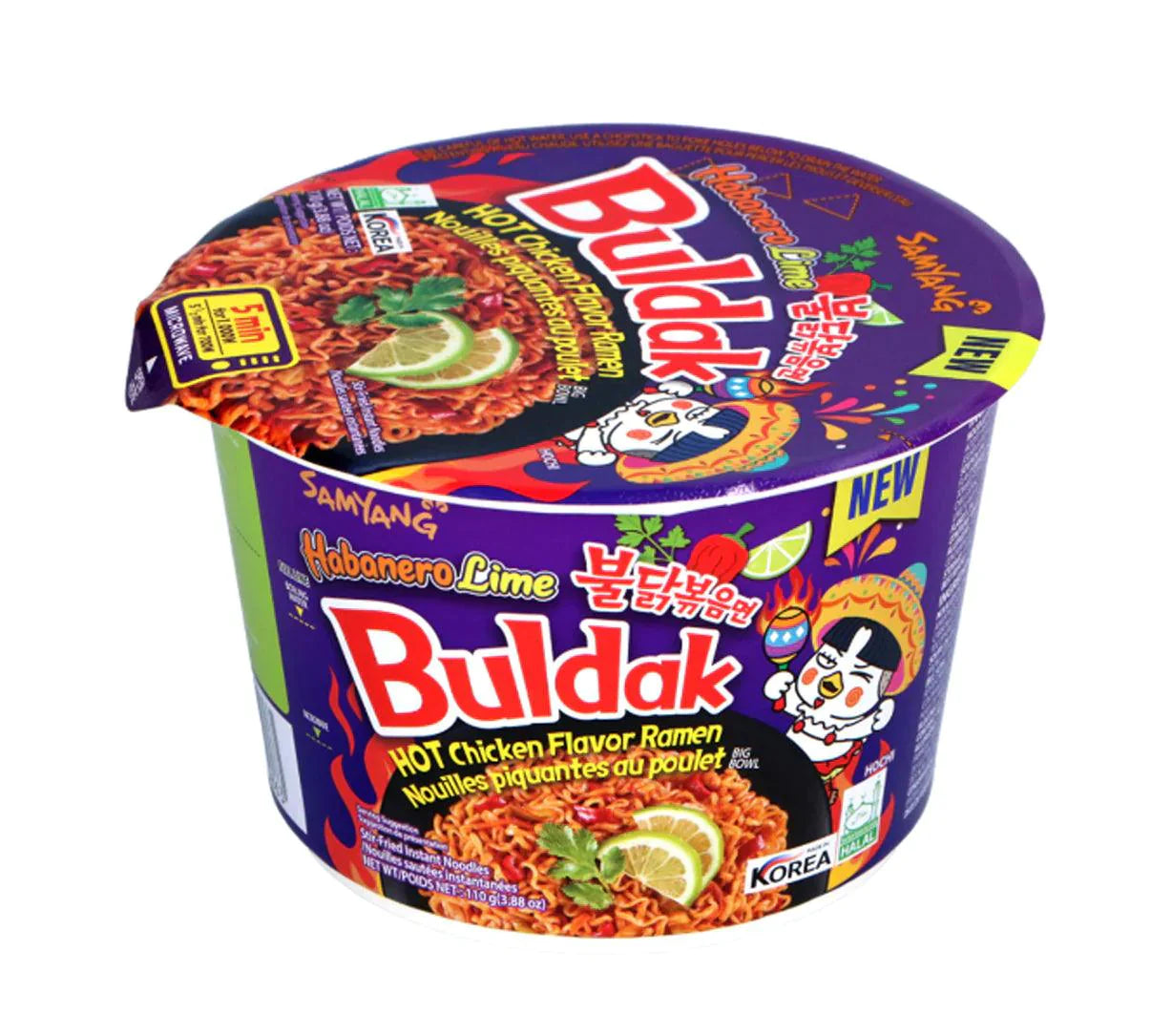 Samyang Buldak Habanero Lime Hot Chicken Ramen Bowl 110 g