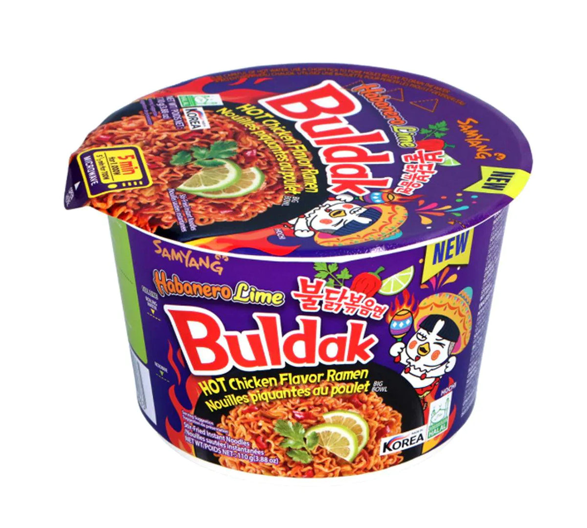 Samyang Buldak Habanero Lime Hot Chicken Ramen Bowl 110 g