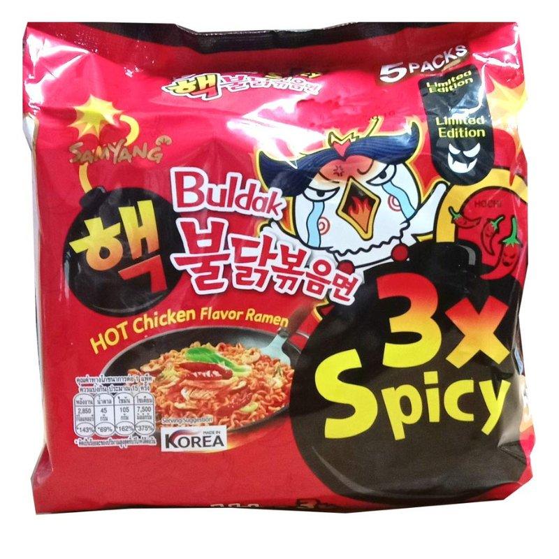 Samyang Buldak Hot Chicken Flavor Ramen - 3 x SPICY 140 g 5 er Pack