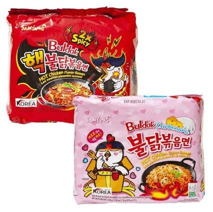 Samyang Buldak Ramen Combo | 5er Pack Carbonara & 5er Pack 2 x Scharf