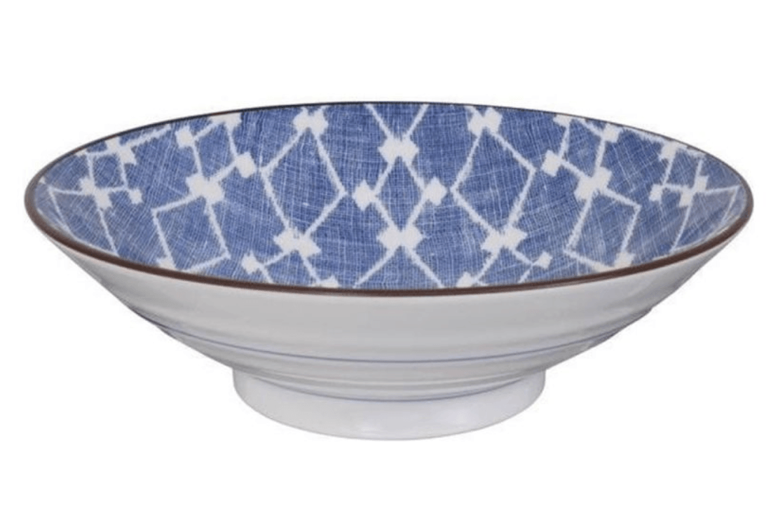 Shibori Blue Bowl 24.5x7.5cm