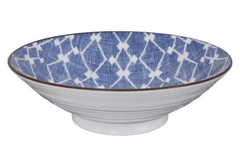 Shibori Blue Bowl 24.5x7.5cm