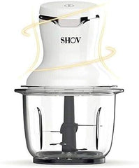 SHOV Mini Zerkleinerer Ein-Hand-Bedientaste, 700ml Glasbehälter