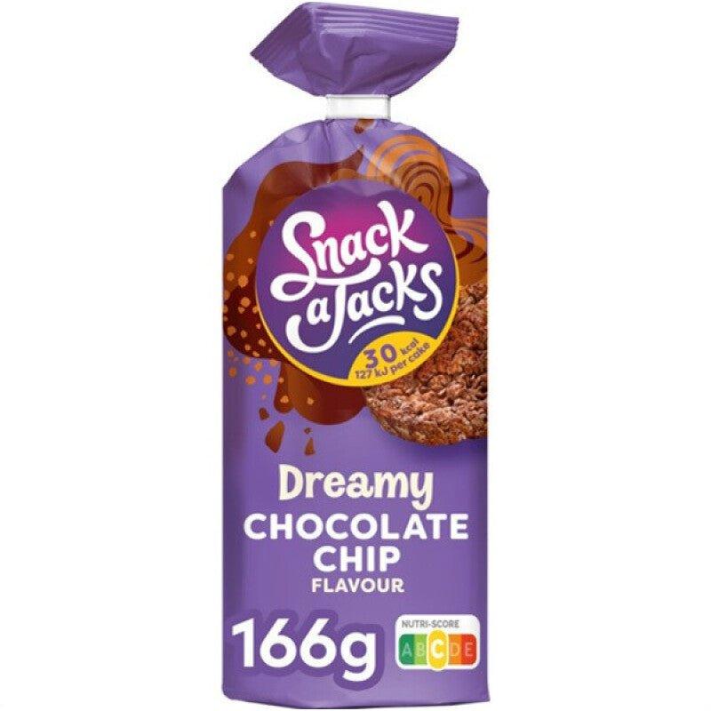 SNACK A JACKS Rice wafers choc chip 166 g