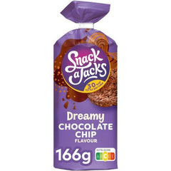 SNACK A JACKS Rice wafers choc chip 166 g