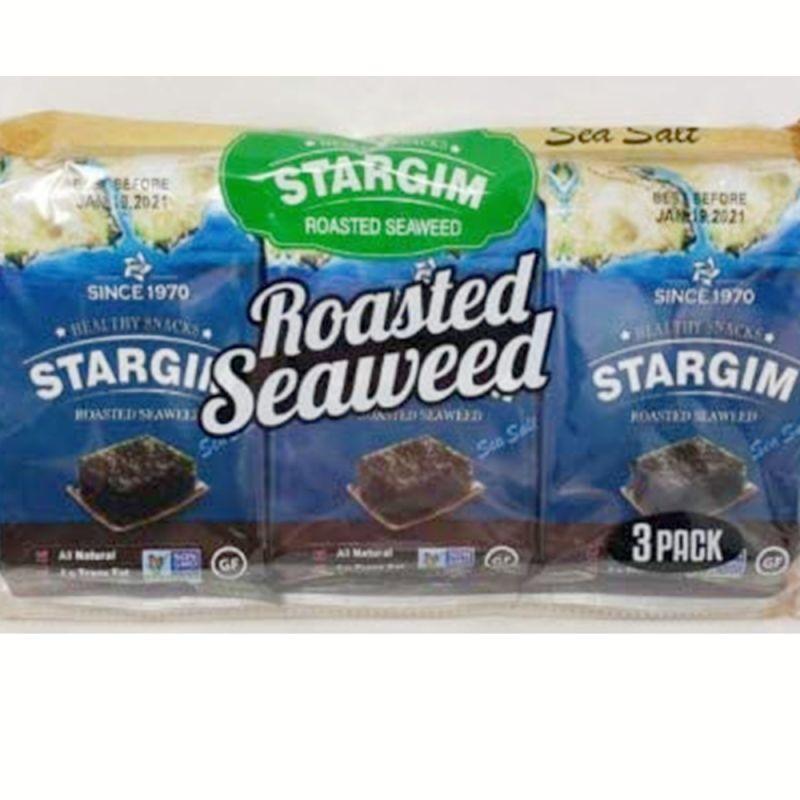 STARGIM Seetang Nori Blätter geröstet Meersalz 3 x 5 g