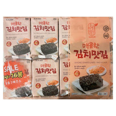 SUNURI Seetangsnack mit Kimchi Geschmack 16 x 4 g