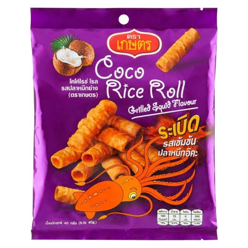 TH | Kaset | Coco Rice Rolls - Squid Flavor 40 g