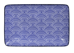 TOKYO DESIGN STUDIO Nippon Blau Teller Eckig Dots 21*13.5 cm