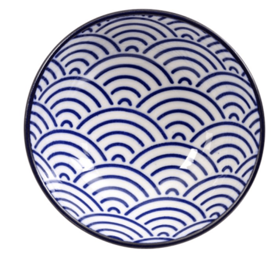 TOKYO DESIGN STUDIO Nippon Blue Dish Dipp Schälchen Wellen 9,5*3 cm