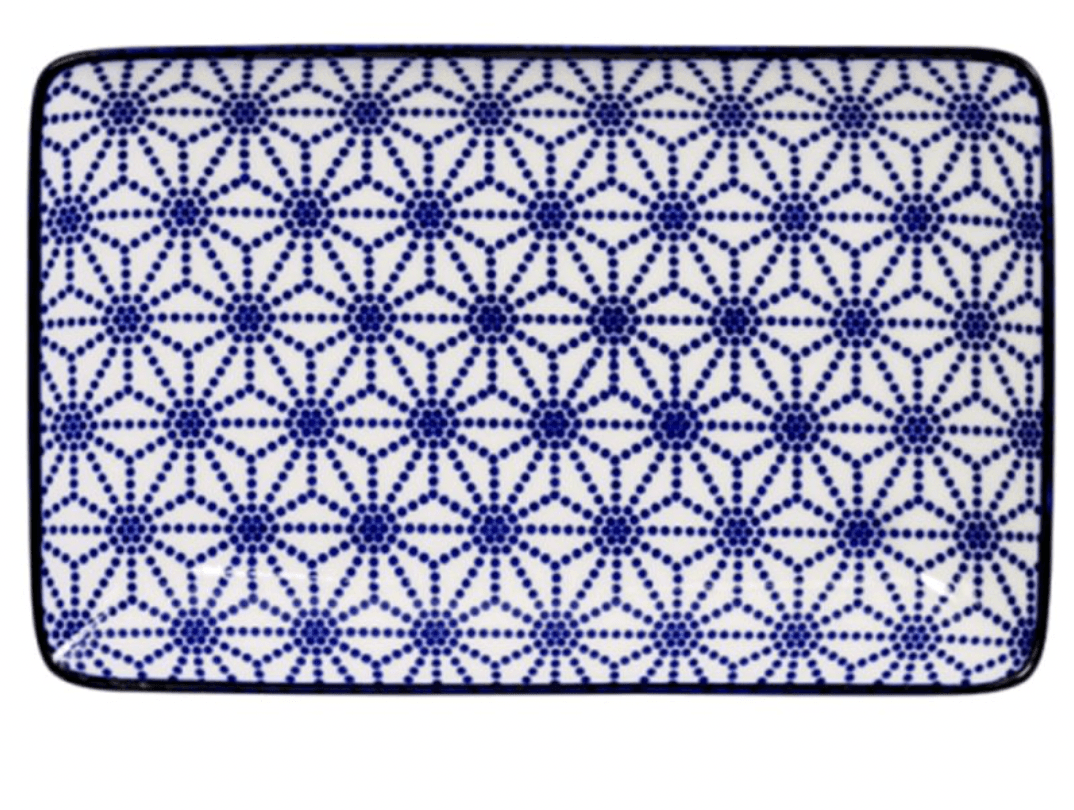 TOKYO DESIGN STUDIO Nippon Blue Plate Eckig Star 21*13,5 cm
