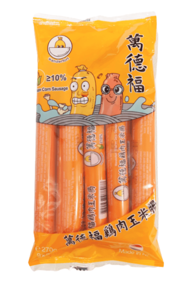 Wandefu Chicken Corn Sausage Ham Sausage 30g * 9 Pcs