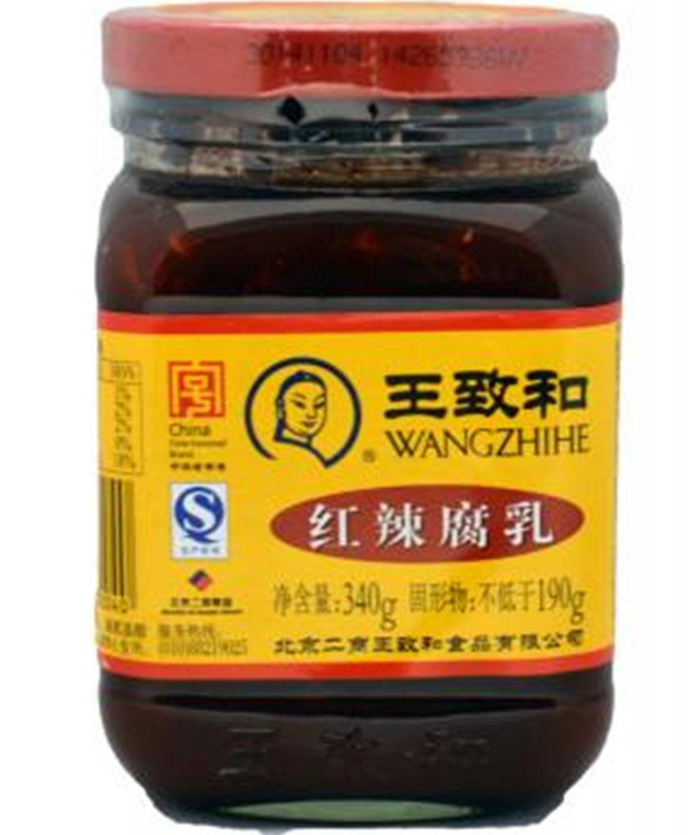 WANG ZHI HE Konservierte Tofu rot & scharf 340 g