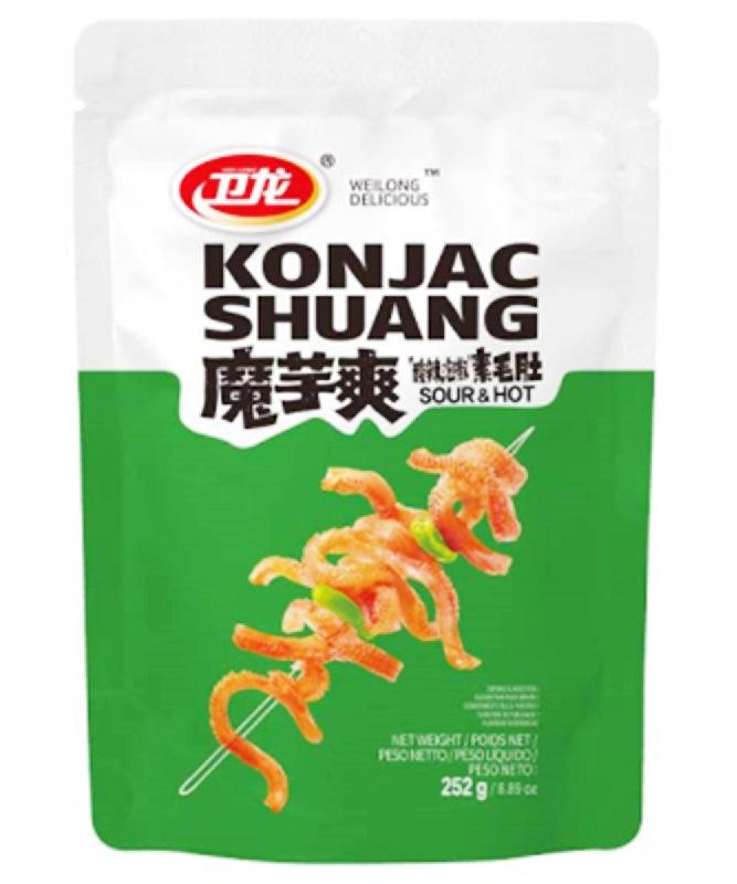 Weilong Konjak Streifen sauer & scharf 252 g