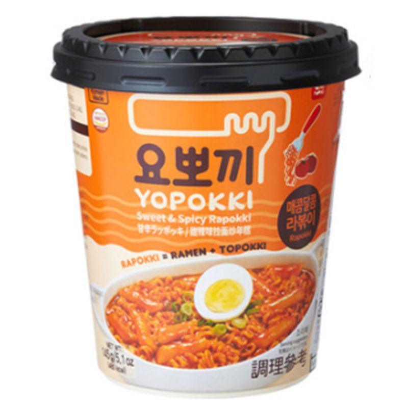MHD:08.07.2025 YOUNG POONG Yopokki Instant Reiskuchen & Nudeln süß & scharf 145 g